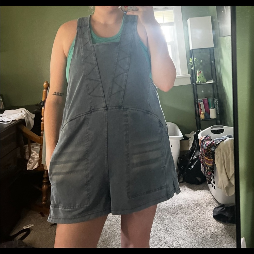Blue Denim Overall Dress